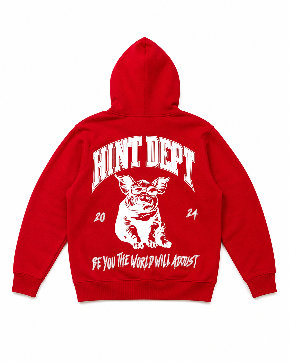 Hint Dept Varsity Pig Hoodie – Red