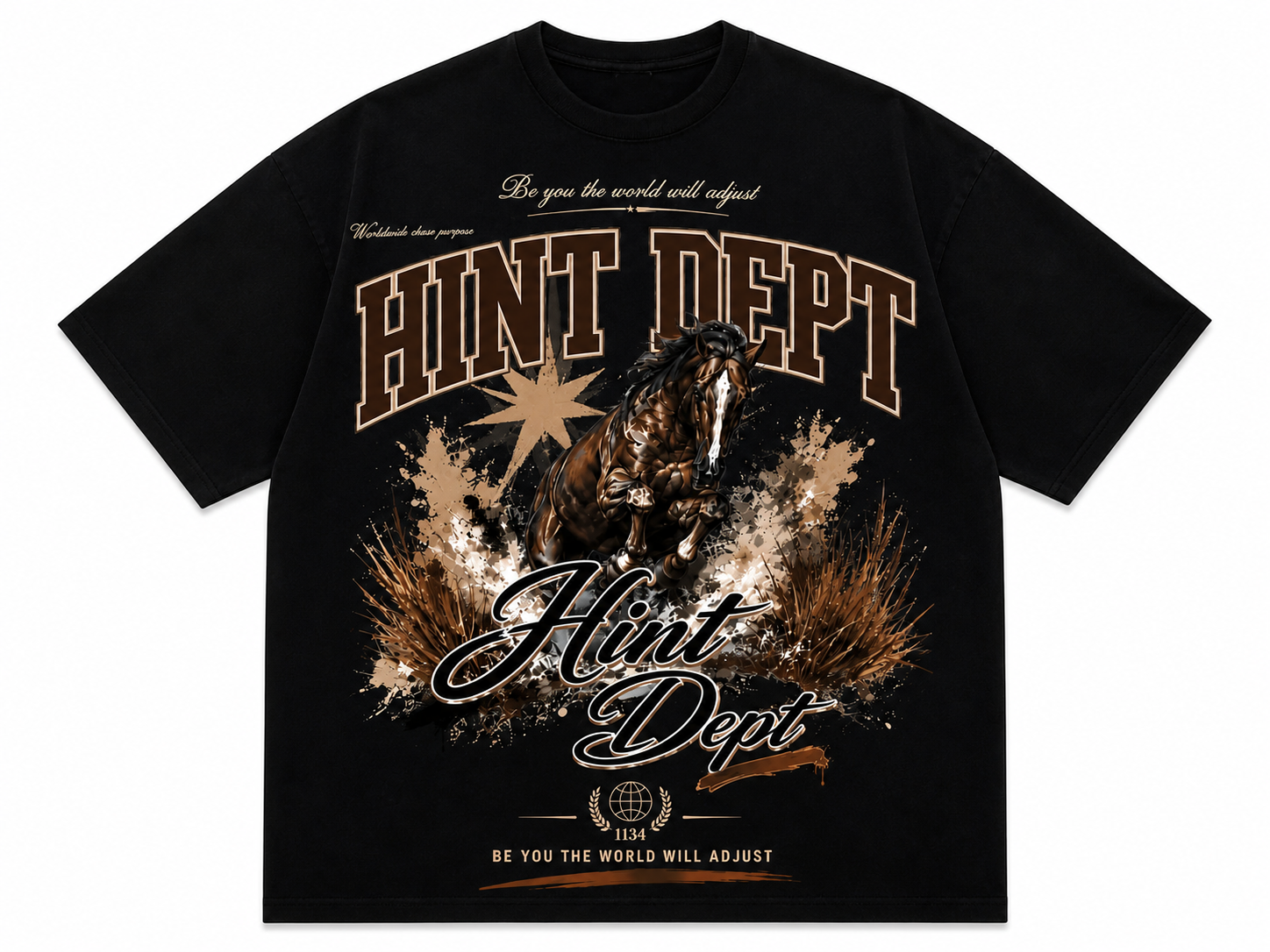 Hint Dept. Horsepower Tee – Black