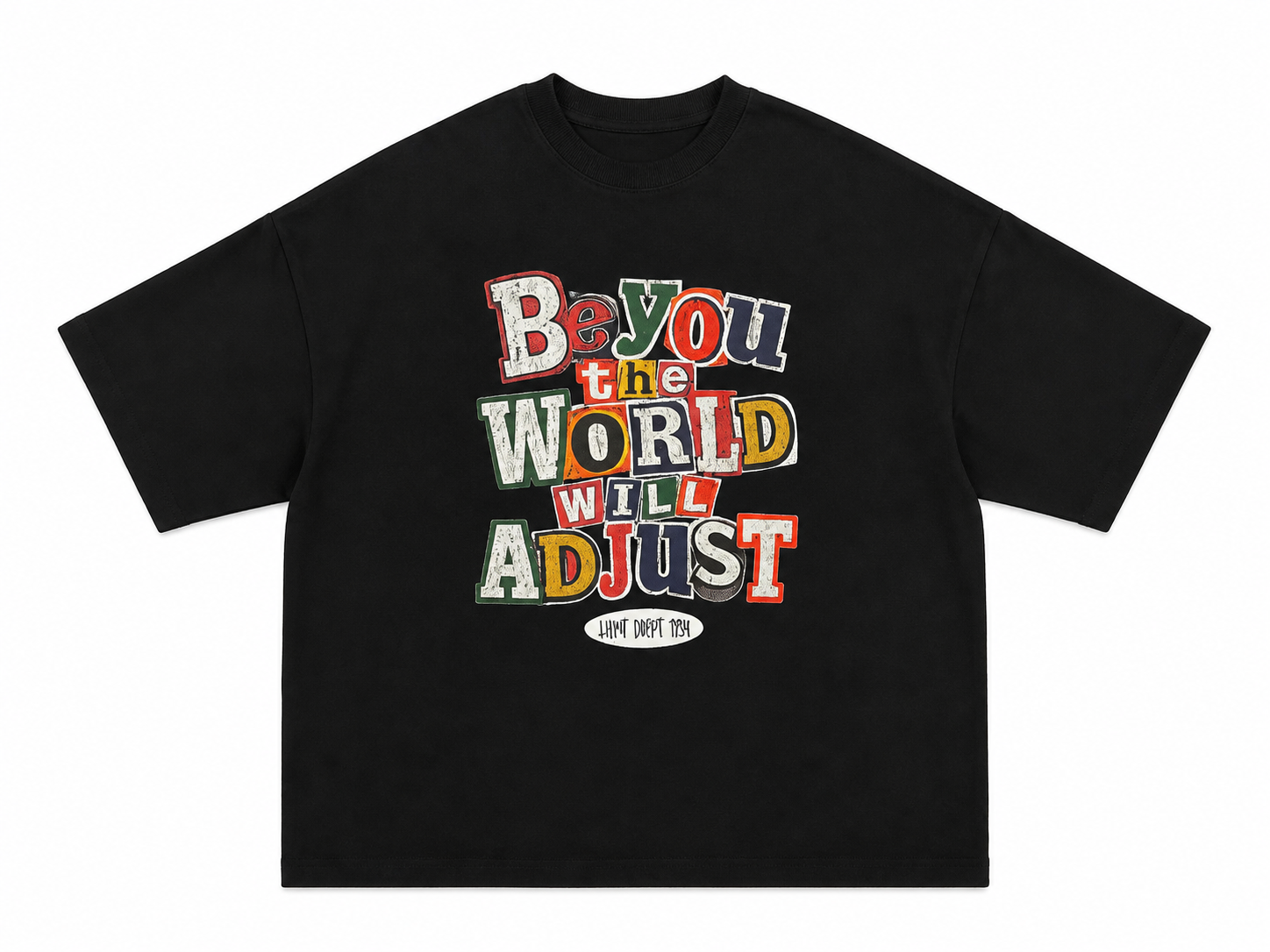 Be You The World Will Adjust Tee – Black